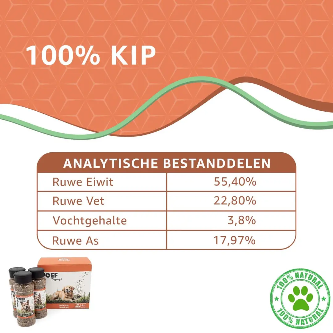 Woef Woef Snacks Kip Toppings Hondensnacks 70g