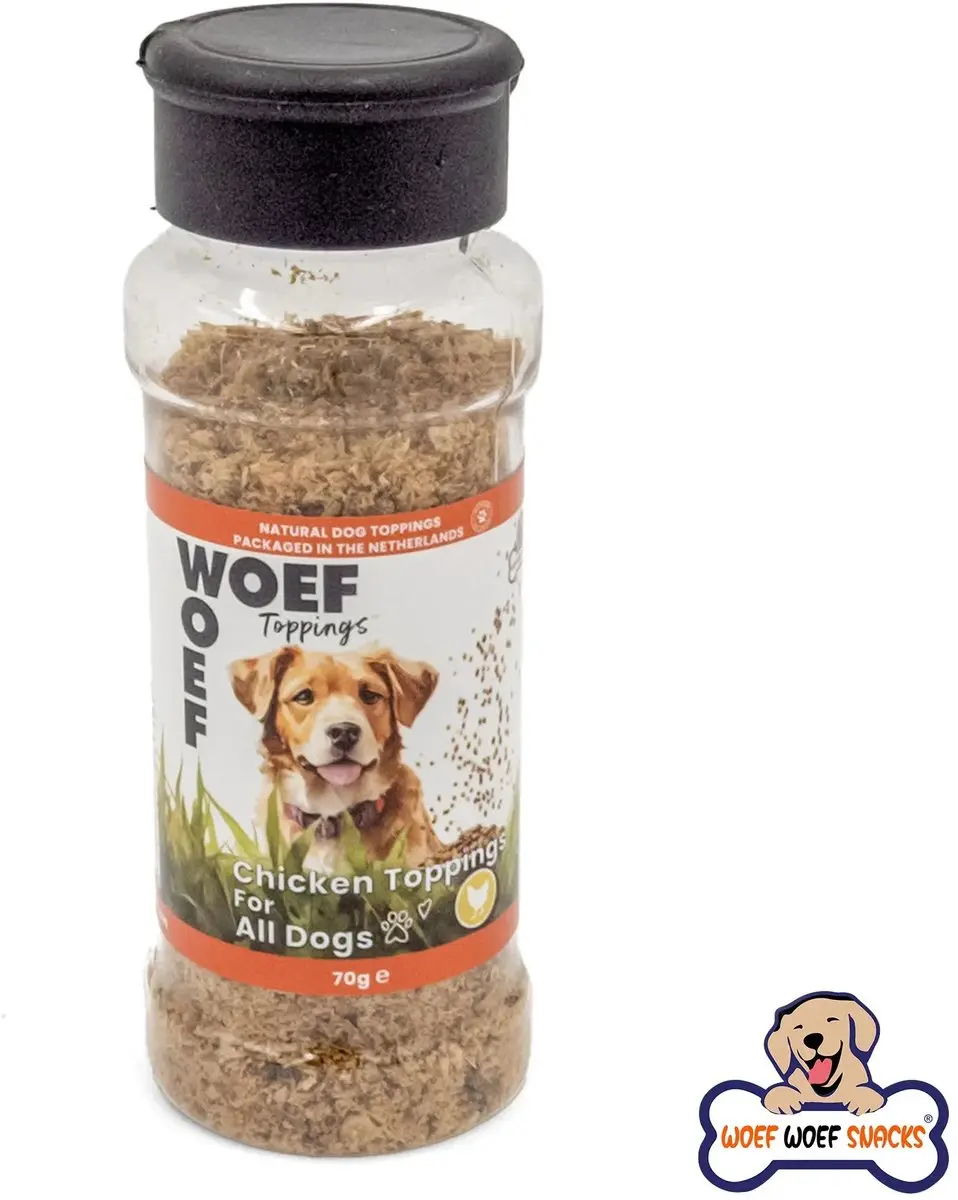 Woef Woef Snacks Kip Toppings Hondensnacks 70g