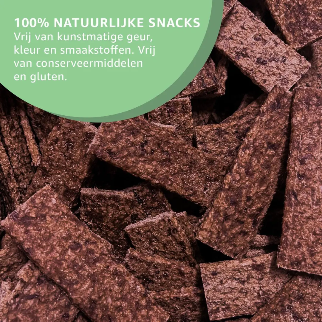 Woef Woef Snacks Hondensnacks Wildzwijn Strips 700g - 35 Stuks