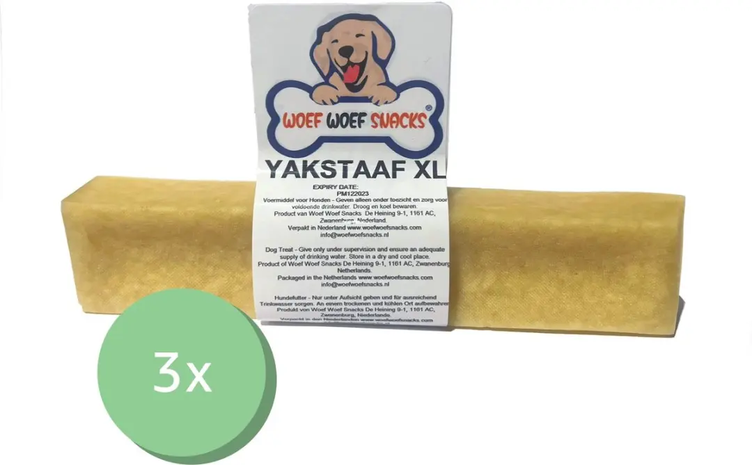 Woef Woef Snacks Yakstaaf XL Hondensnacks