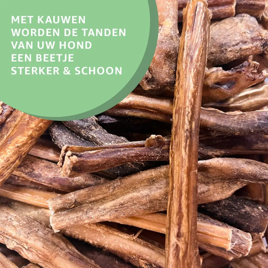 Woef Woef Snacks Bullepezen Rund - 25 Stuks