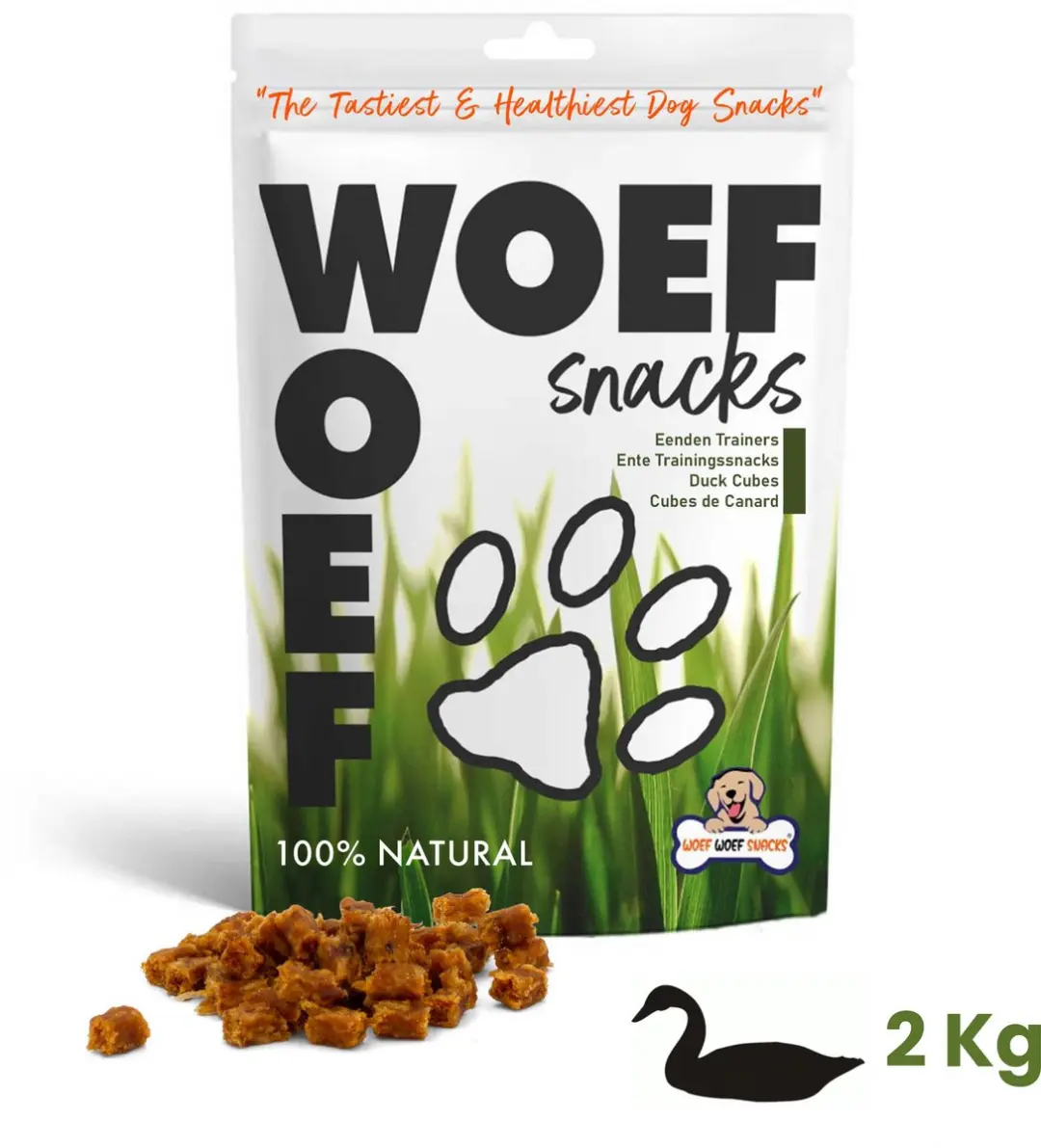 Woef Woef Snacks Eenden Trainers 2.00KG Hondensnacks