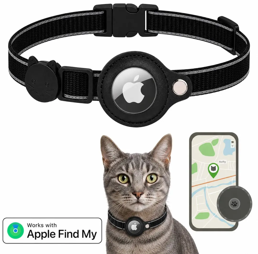 Dierboetiek Kattenhalsband met Apple Tag