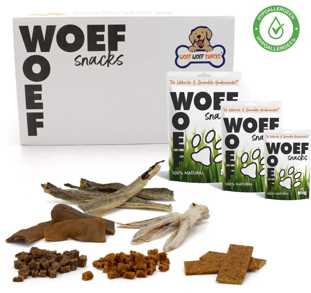 Woef Woef Snacks Hypoallergene Kauwsnacks Diverse Smaken