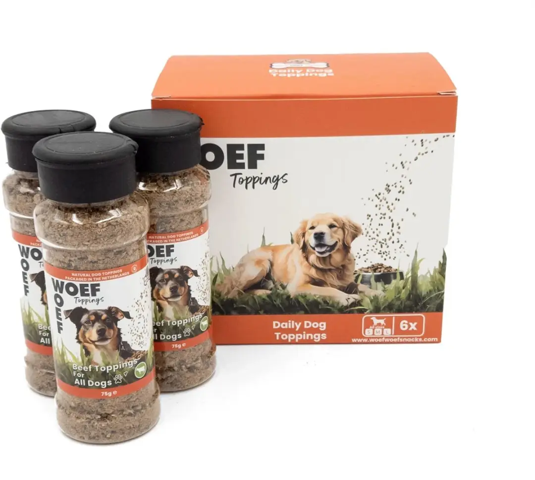 Woef Woef Snacks Runder Toppings Hondensnacks 450g