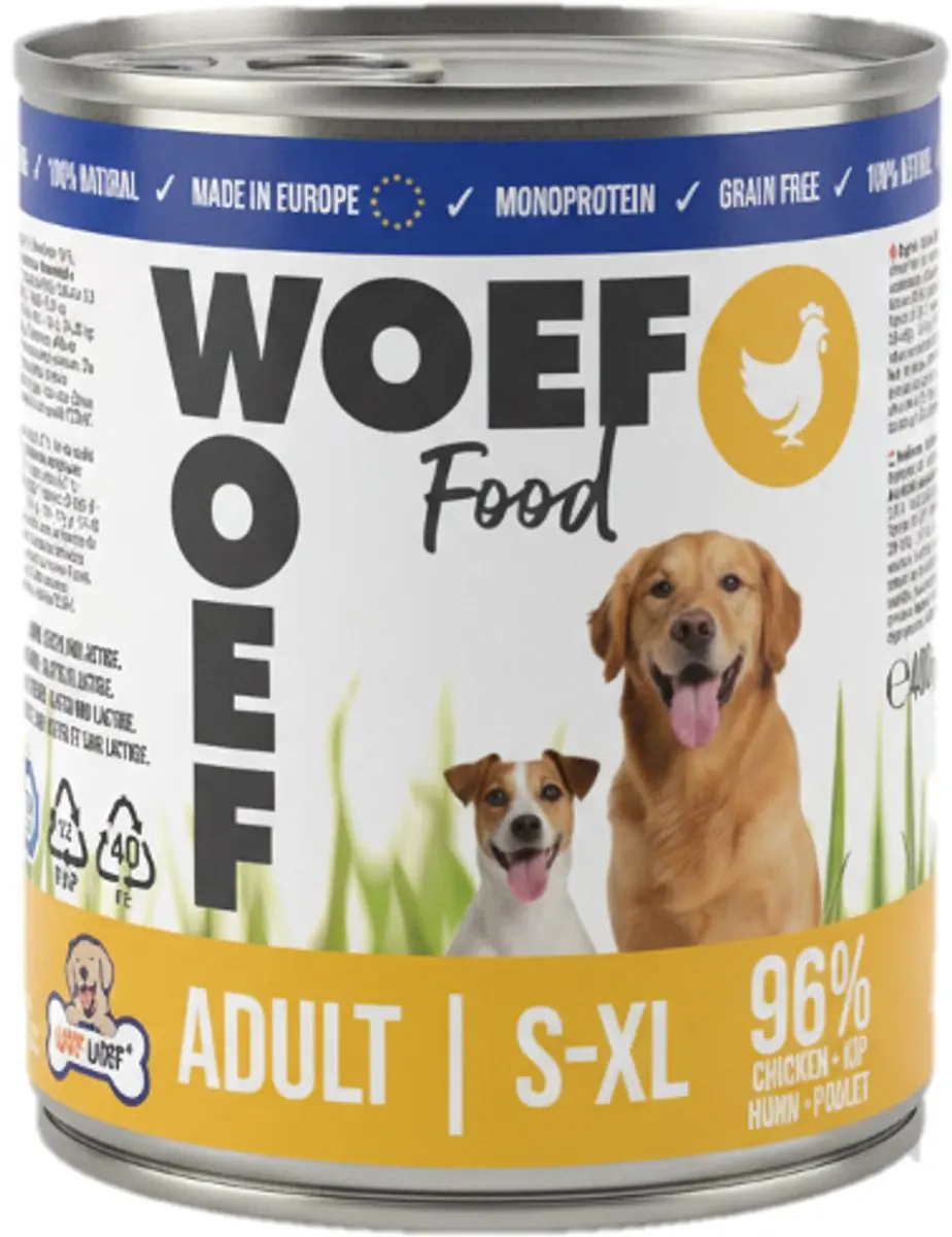 Woef Woef Snacks Natvoer Kip 9.6kg