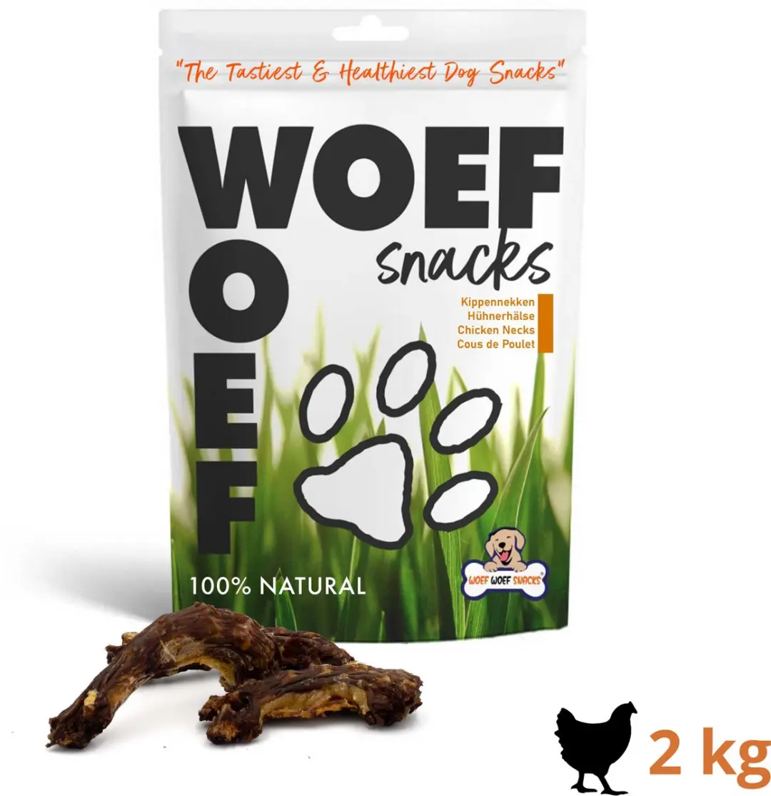 Woef Woef Snacks Kippennekken 2.00KG Hondensnoepjes