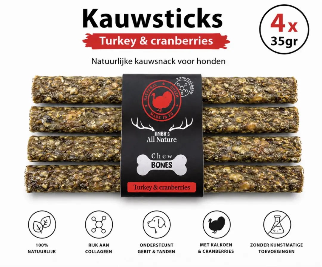Haba Tatanka Kauwsticks Kalkoen en Cranberries