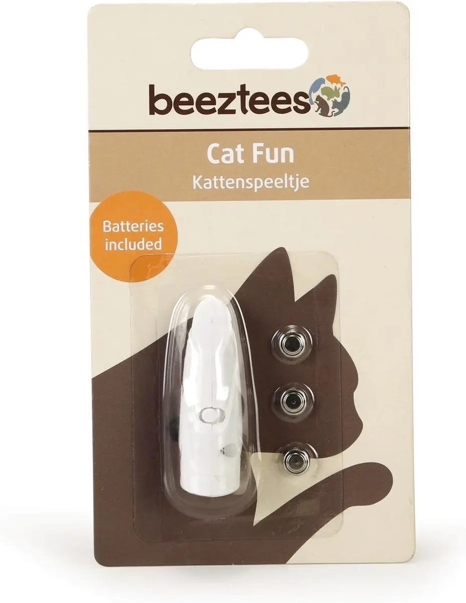 Beeztees Bimo Laserlampje - Kattenspeelgoed 5x2x1,5cm - Wit