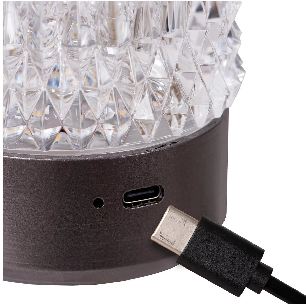 Lucide Lily Oplaadbare Tafellamp - 3 Stuks - Zwart chroom