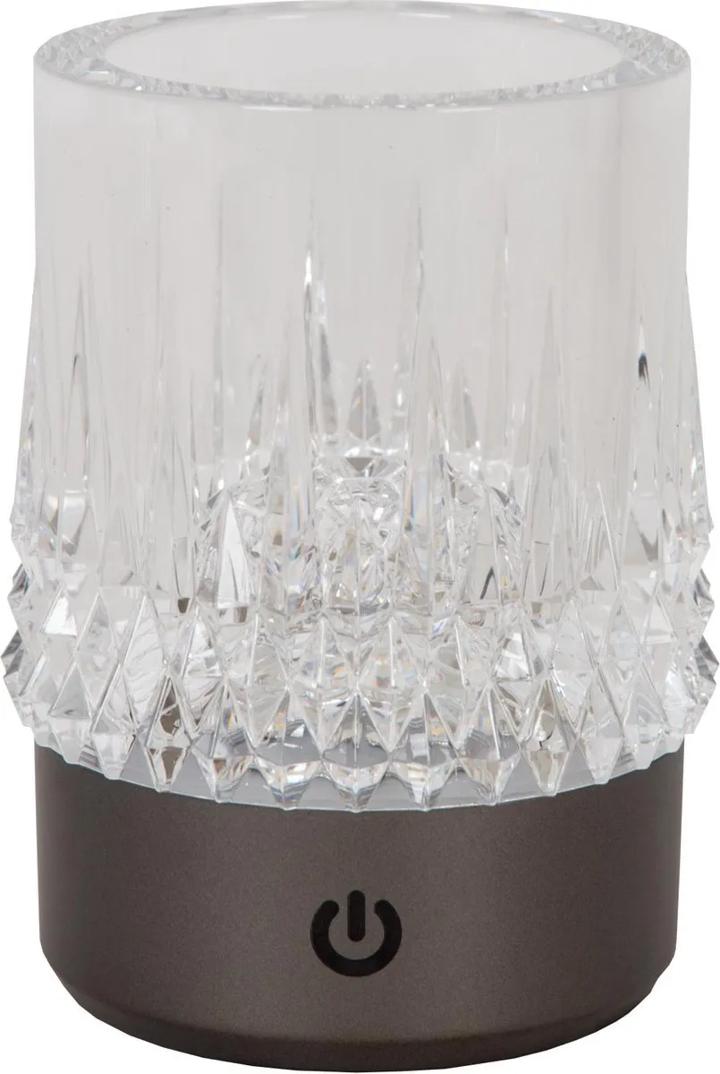 Lucide Lily Oplaadbare Tafellamp - 3 Stuks - Zwart chroom