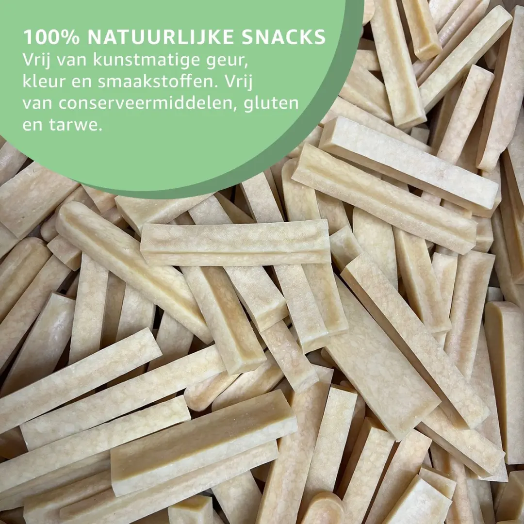 Woef Woef Snacks Yakstaafjes 5 Stuks - Kauwsnacks Vegetarisch