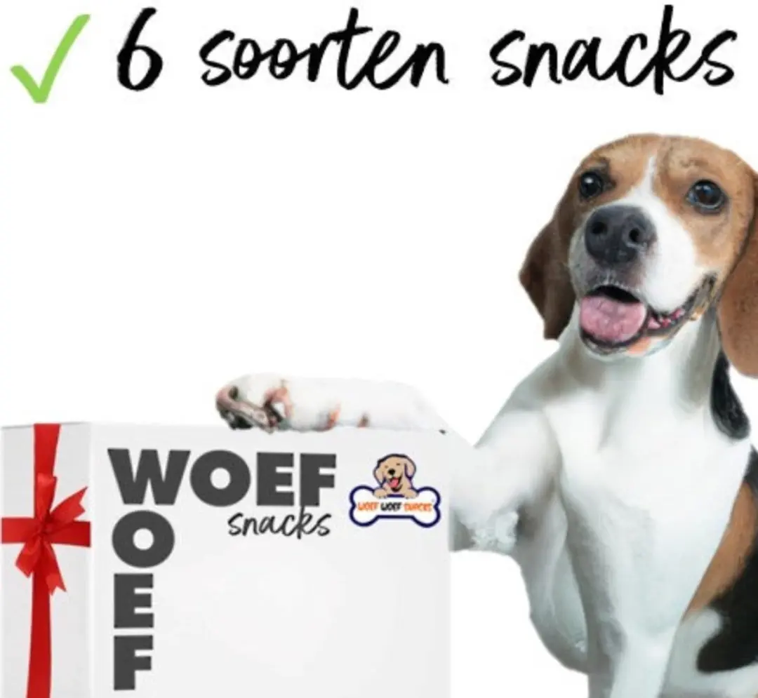 Woef Woef Snacks Kauwsnacks Cadeaubox 1kg - 6 Stuks