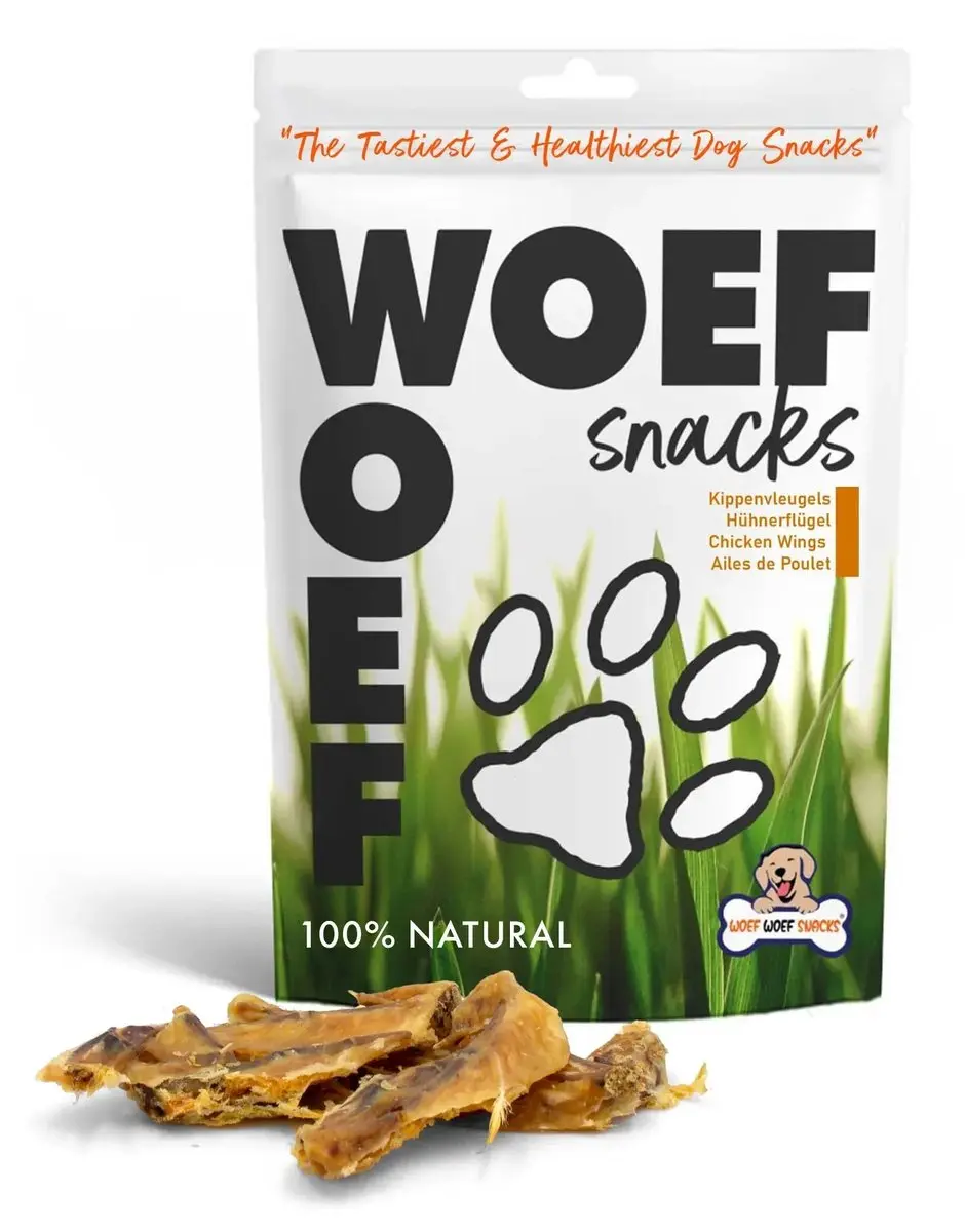 Woef Woef Snacks Kippenvleugels 2.00KG Hondensnacks