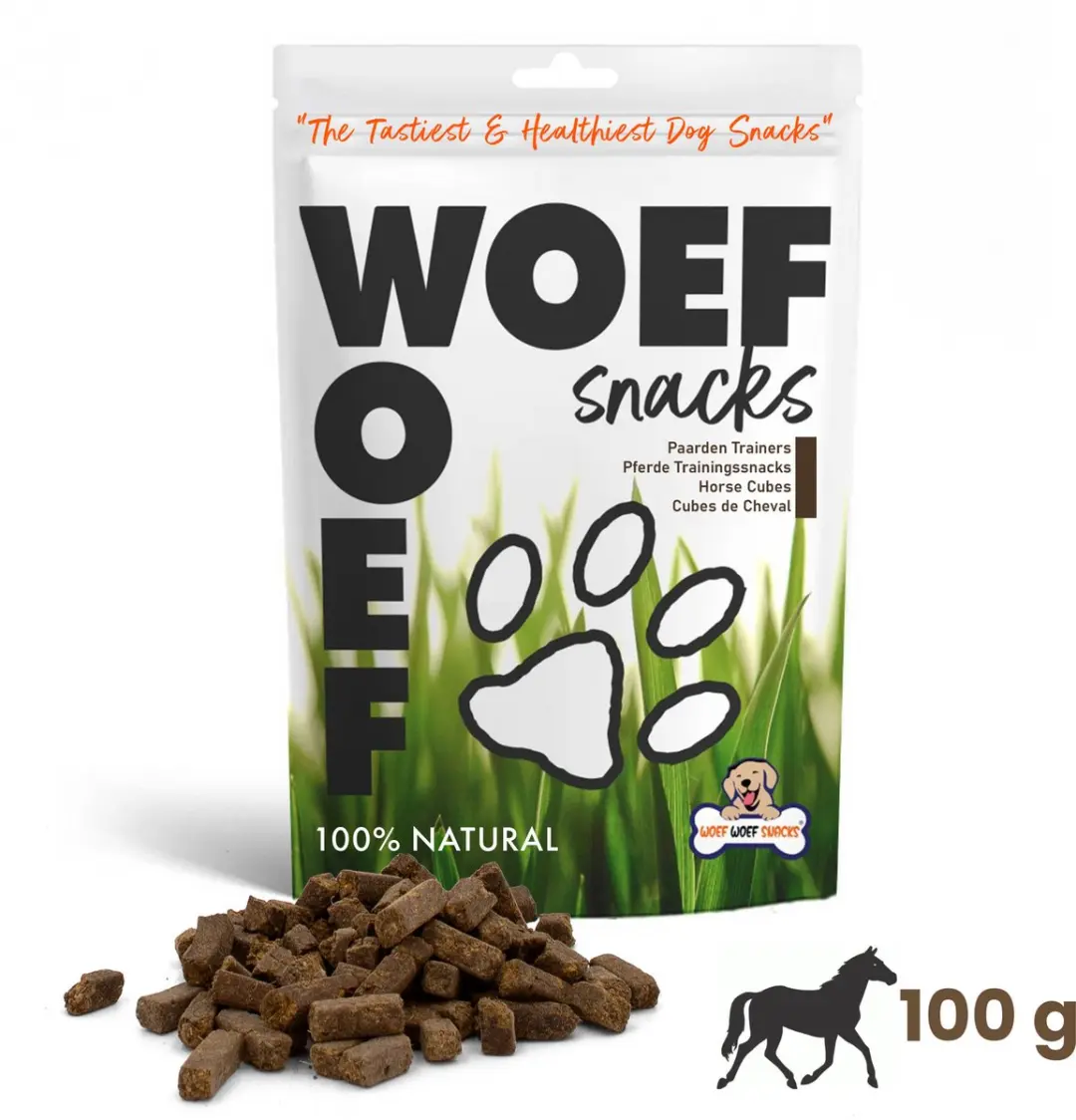 Woef Woef Snacks Paarden Trainers Hondensnacks 0.10kg - 135 Stuks