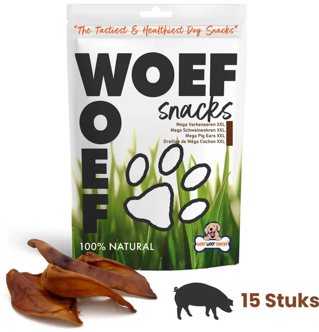 Woef Woef Snacks Varkensoren XXL Kauwsnacks