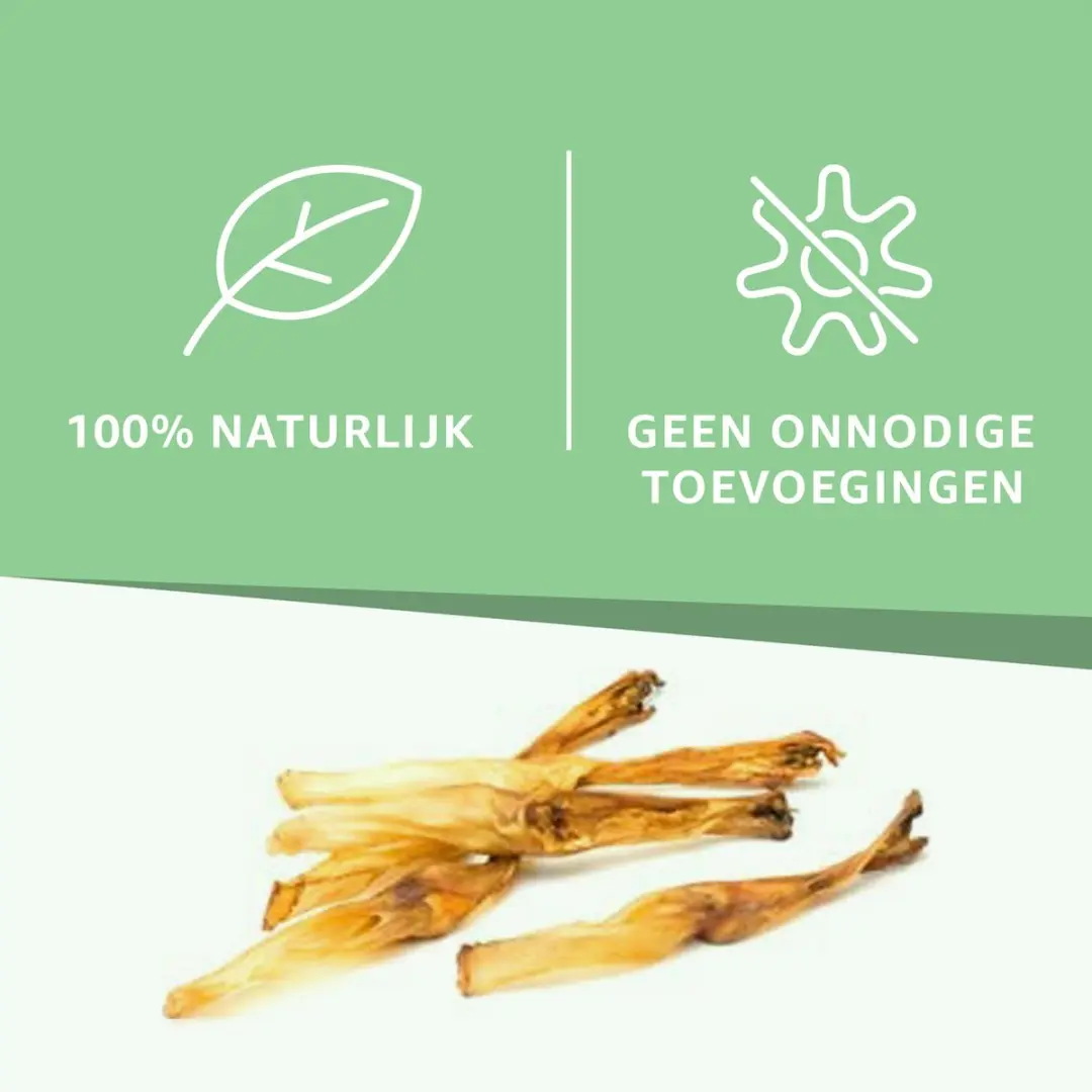 Woef Woef Snacks Konijnenoren Kauwsnacks 0,25kg - 16 Stuks