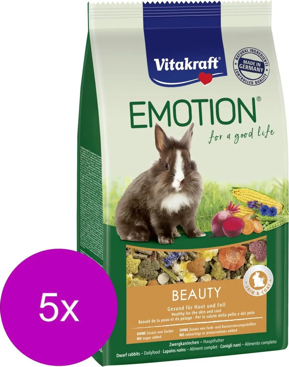 Vitakraft Emotion Beauty Selection Adult Konijnenvoer - 20 Stuks