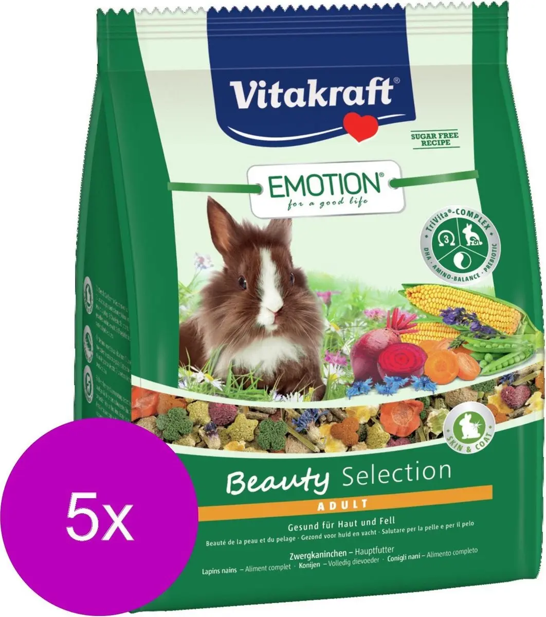 Vitakraft Emotion Beauty Selection Adult Konijnenvoer - 20 Stuks