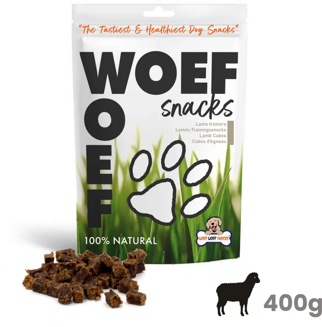 Woef Woef Snacks Lams Trainers Hondensnacks 0.40kg