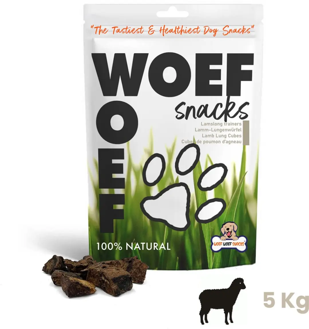 Woef Woef Snacks Lamslong Trainers 5.00KG