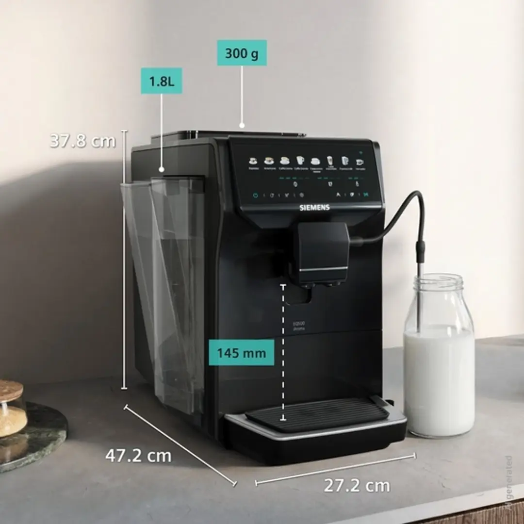 Siemens EQ500 Espresso Volautomaat TP553E19 - Piano-zwart
