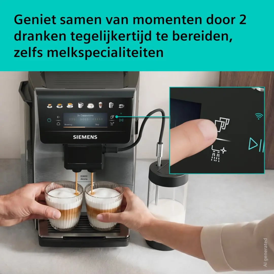 Siemens EQ600 iAroma TP605EM3 Volautomatische Koffiemachine - RVS