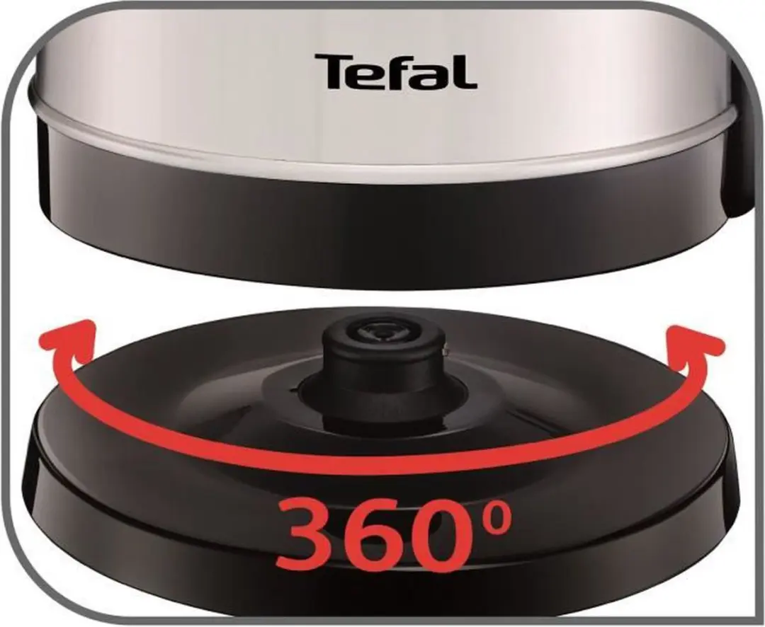 Tefal Dialog KI150D Waterkoker 2400W - 1.7L - Zilver/Zwart