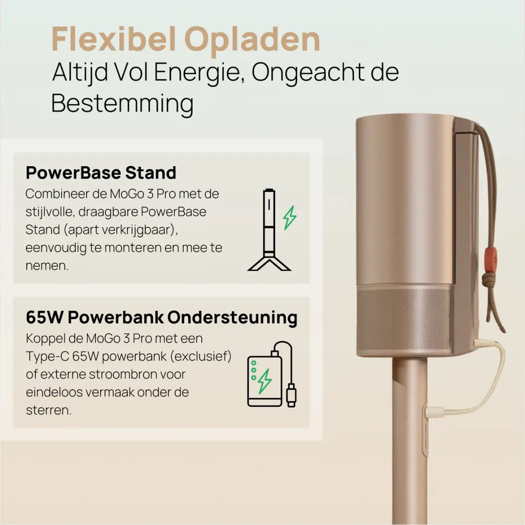 XGIMI MoGo 3 Pro Draagbare Projector - 450 ISO Lumen - Lichtgrijs