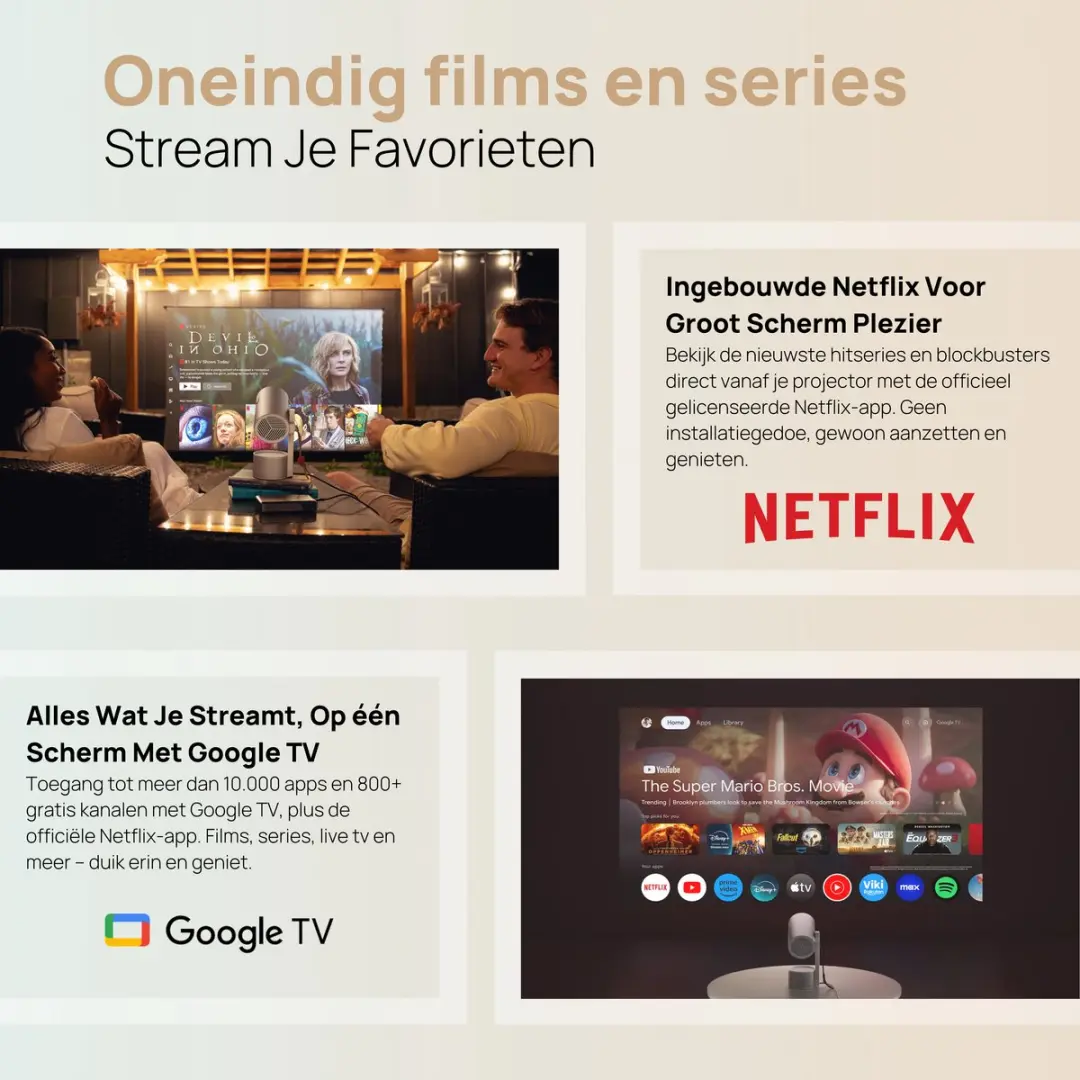 XGIMI MoGo 3 Pro Draagbare Projector - 450 ISO Lumen - Grijs