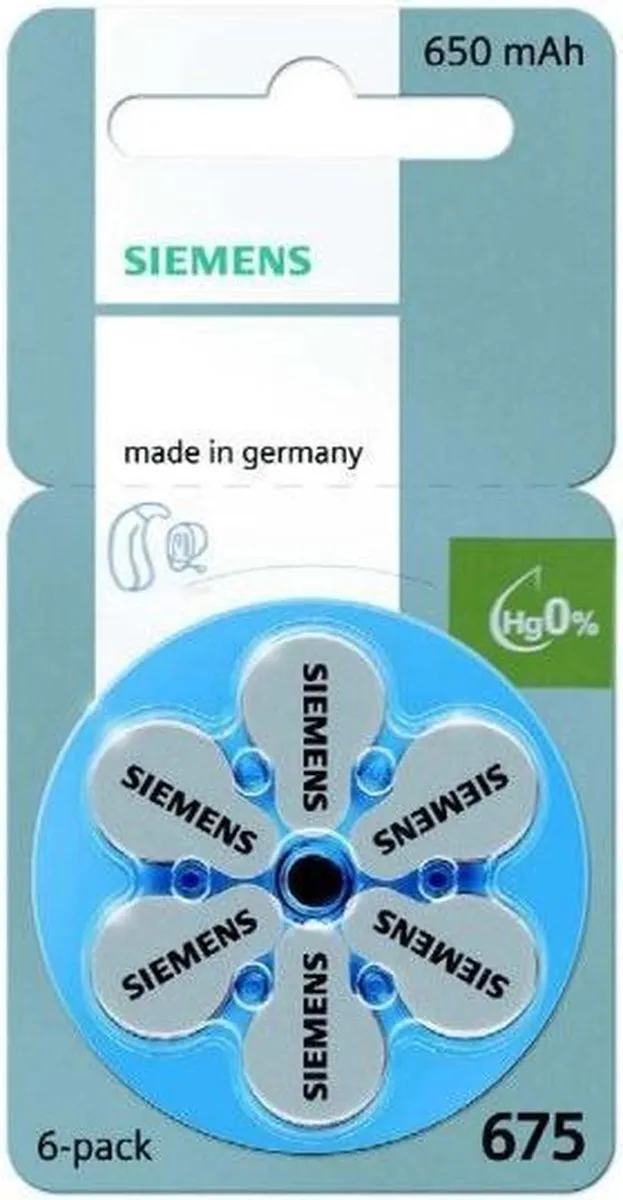 Siemens 675MF Gehoorapparaatbatterijen