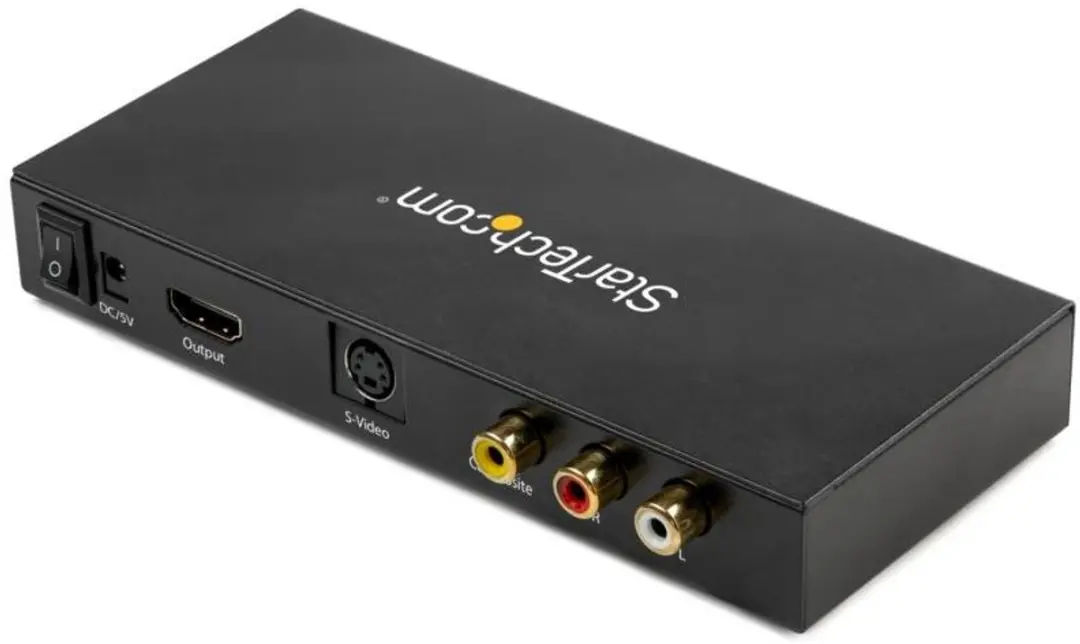 Startech VID2HDCON2 S-Video/Composiet naar HDMI Converter - Zwart