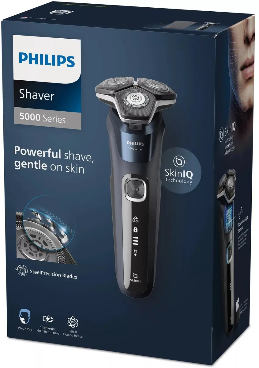 Philips S5885/50 Scheerapparaat Roterend - 3 Mesjes - Blauw