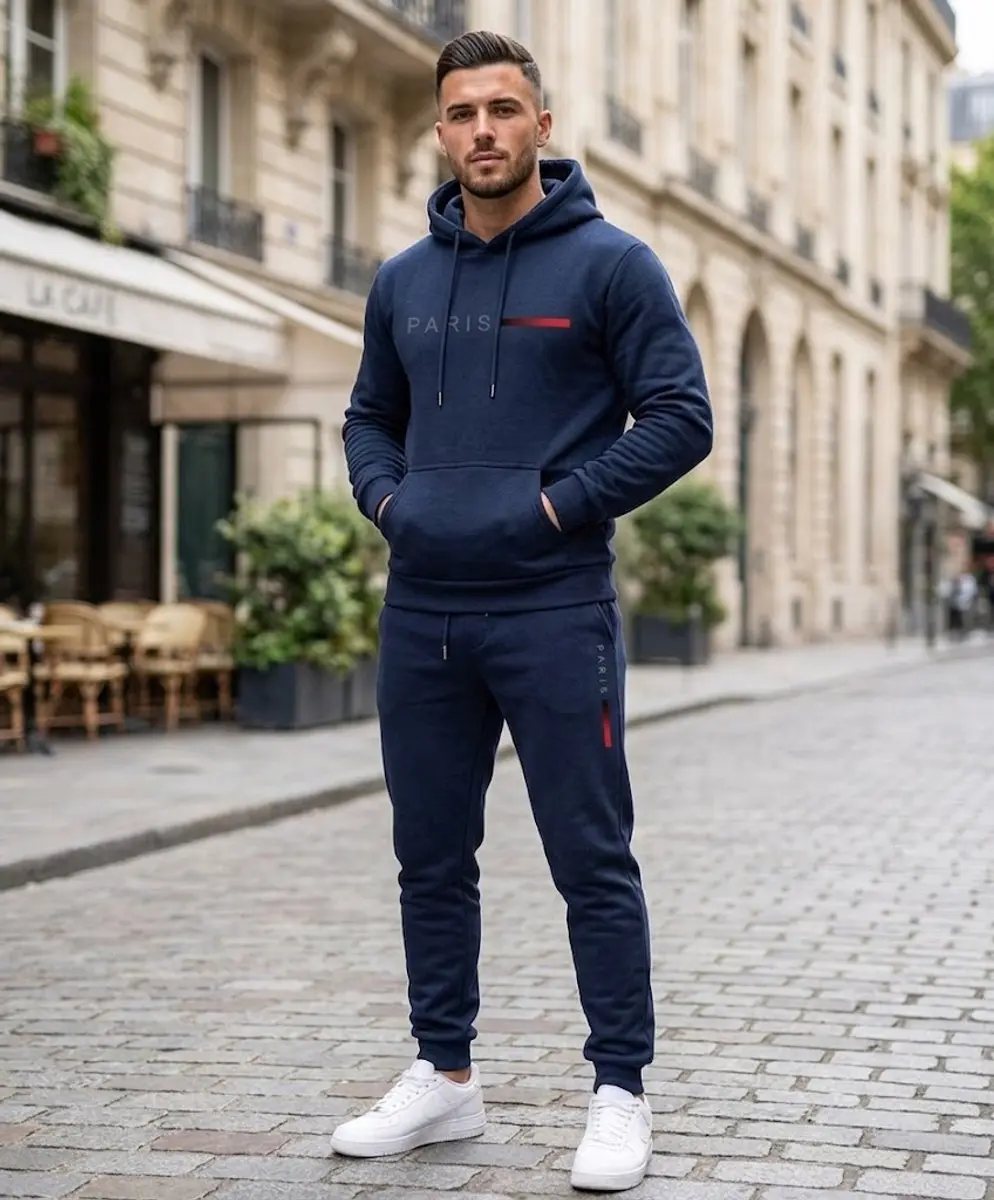 NUVEX Heren Fitness Trainingspak Donkerblauw L