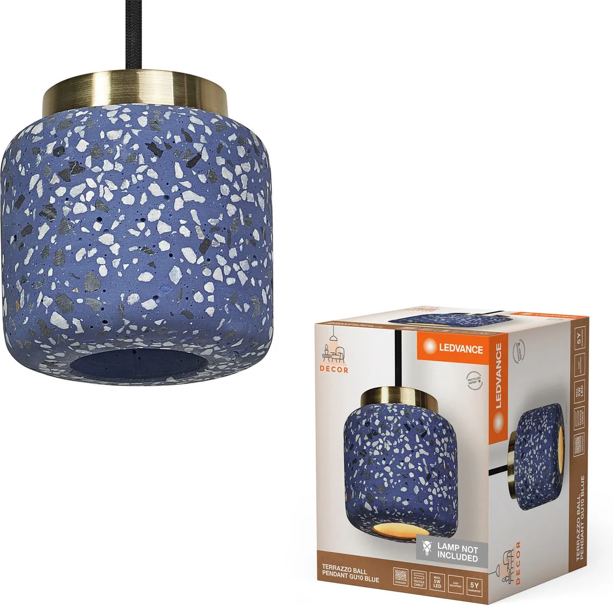 LEDVANCE Decor Terrazzo Ball Hanglamp 1XGU10