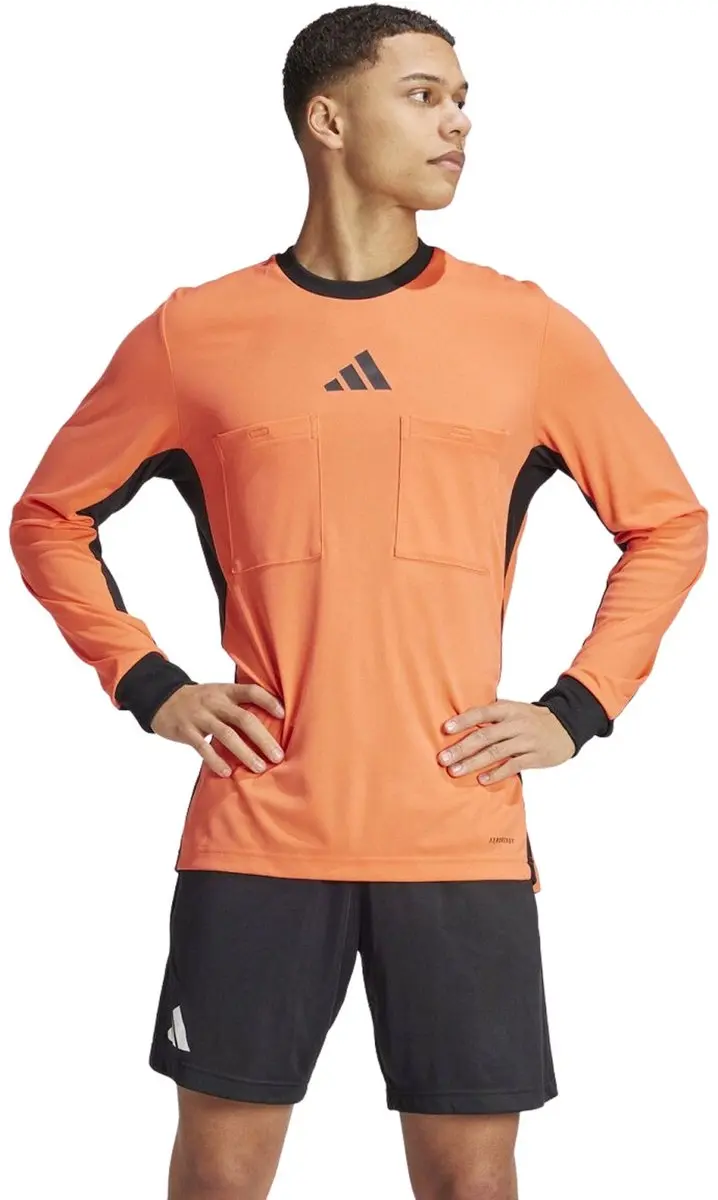adidas Scheidsrechter 24 Sportshirt M - Koraalrood/Zwart