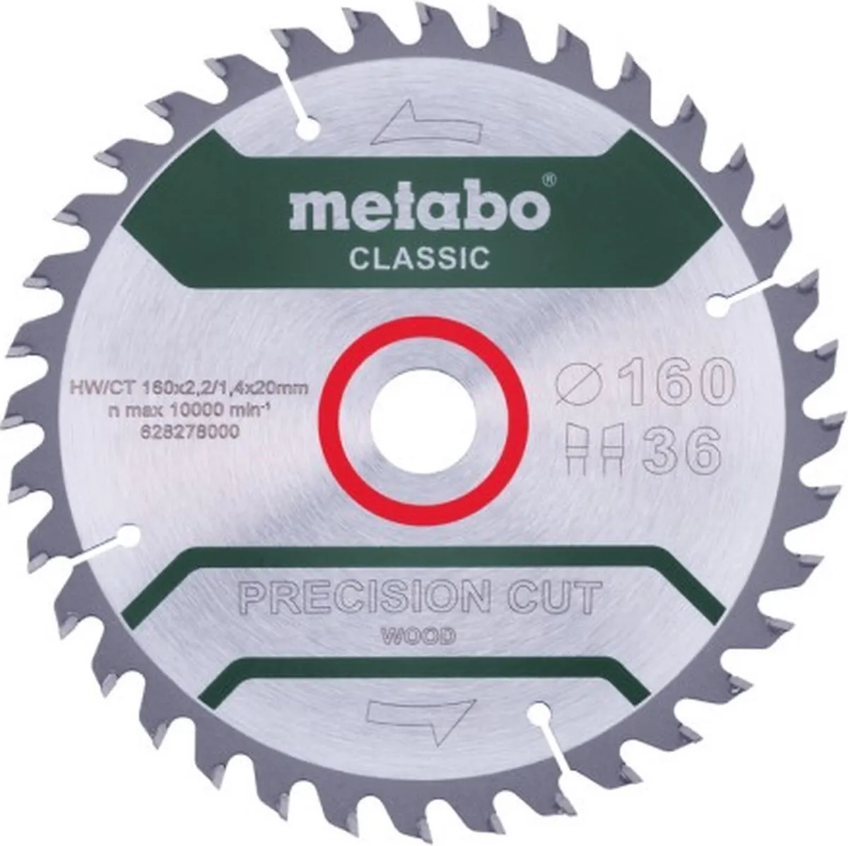 Metabo Cirkelzaagblad Precisiesnede Hout D160x2.2/1.4mm