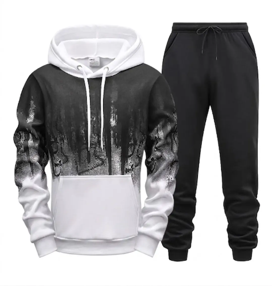 NUVEX Heren Sportpak Wit/Zwart