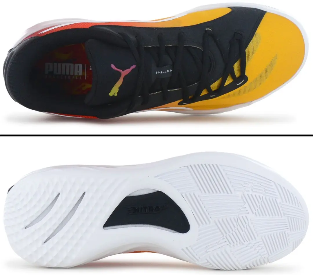 PUMA All-Pro NITRO Showtime Heren Basketbalschoenen - Geel - EU 42.5