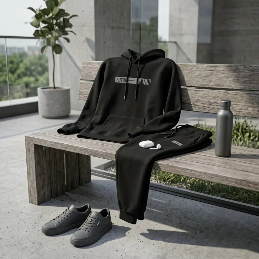 NUVEX Heren Fitness Trainingspak XL - Zwart