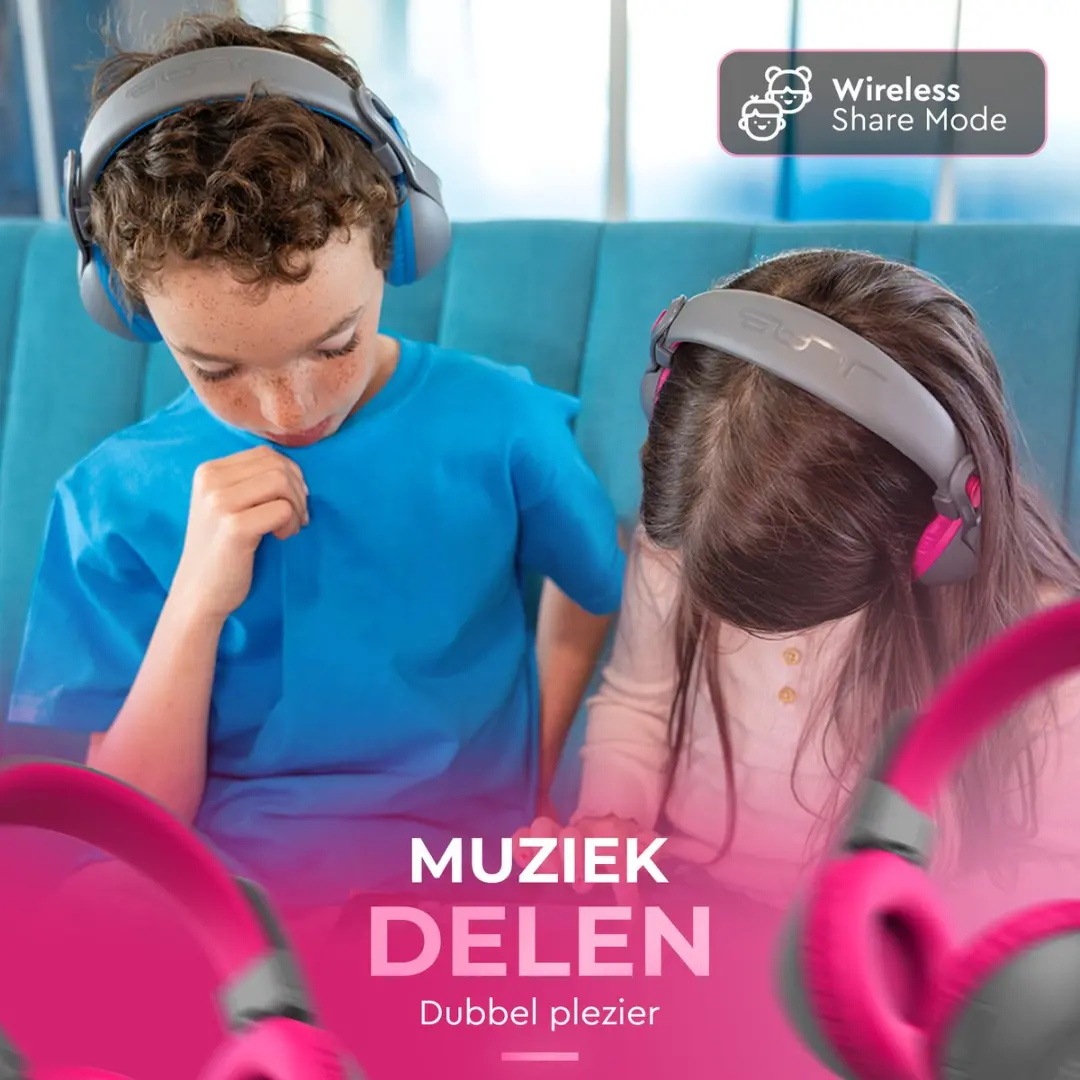JLab JBuddies Studio 2 HBKSTU2RGRYPNK122 Kinderhoofdtelefoon - Roze