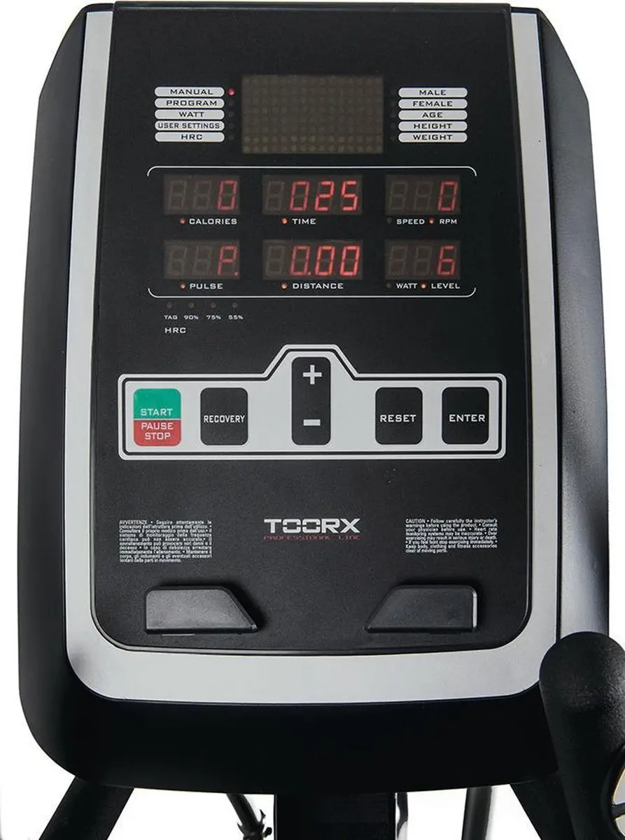 Toorx Fitness ERX-9000 Crosstrainer - 32 Niveaus - Grijs