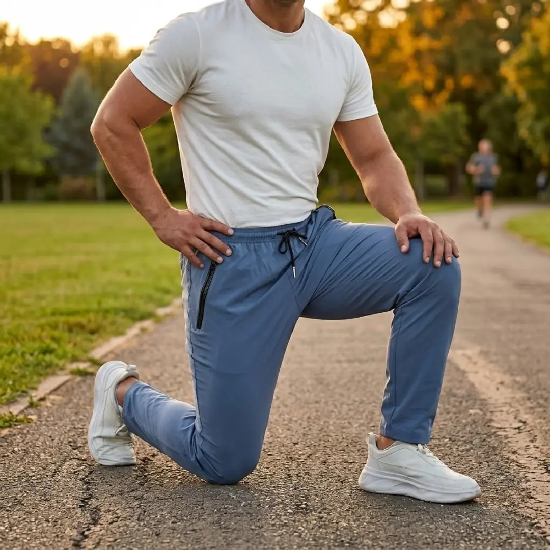 NUVEX Heren Trainingsbroek Blauw - XL