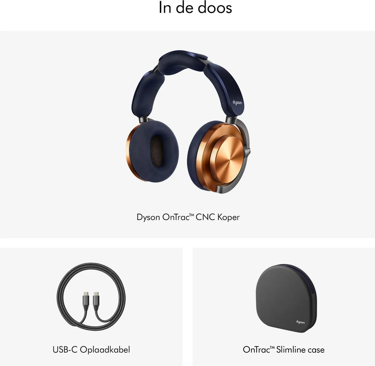 Dyson OnTrac 759558-01 Draadloze Koptelefoon - Noise Cancelling - Koper