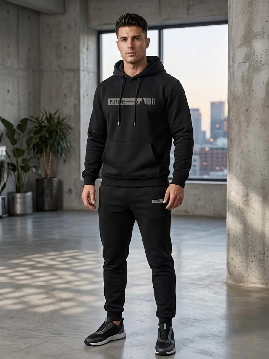 NUVEX Heren Fitness Trainingspak M - Zwart