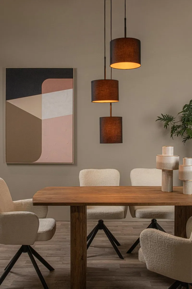 Lucide Maya Hanglamp Ø46cm - 3xE27 Zwart