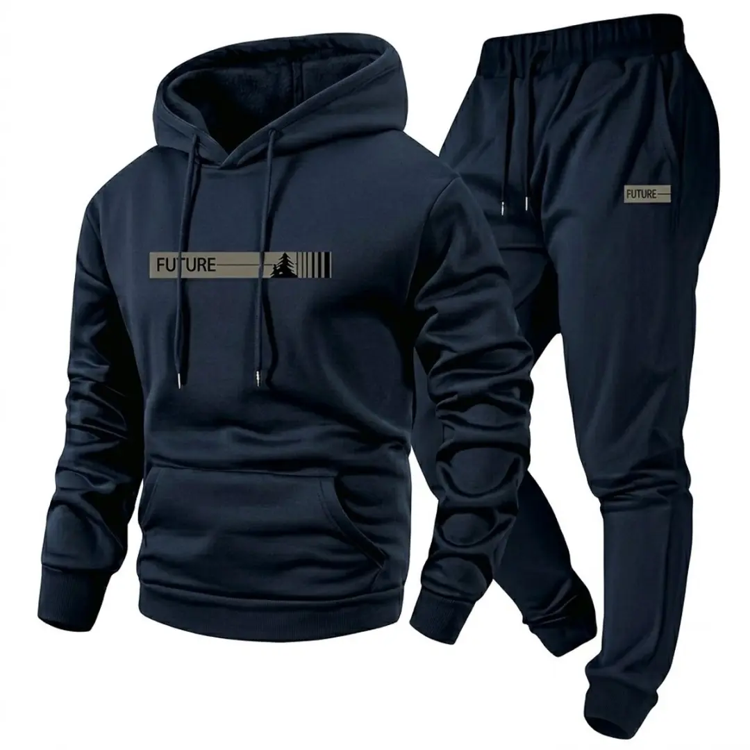 NUVEX Heren Fitness Trainingspak Donkerblauw M