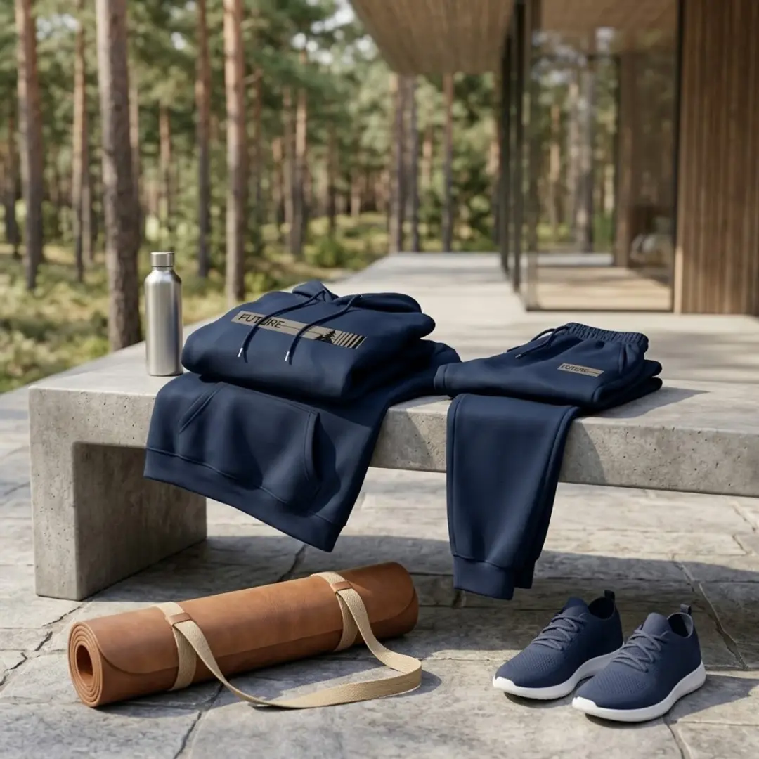 NUVEX Heren Fitness Trainingspak Donkerblauw M