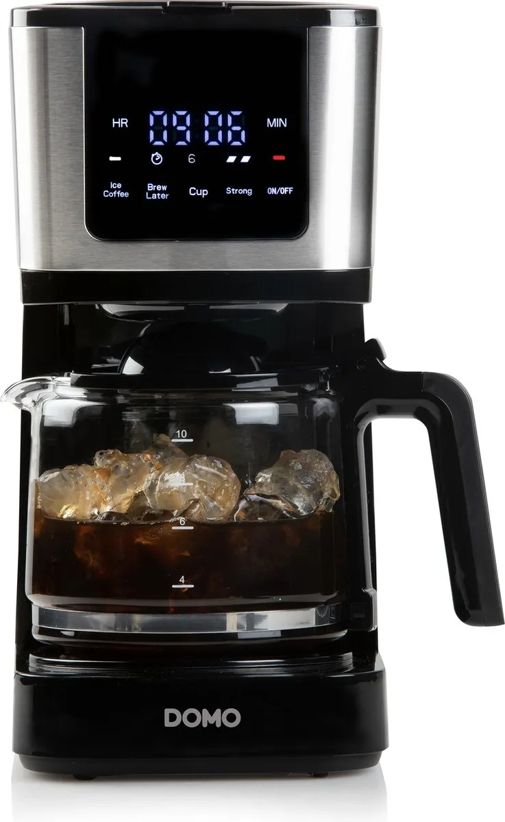 Domo DO733K Koffiezetapparaat 1.25L - 12 Kopjes - Zwart