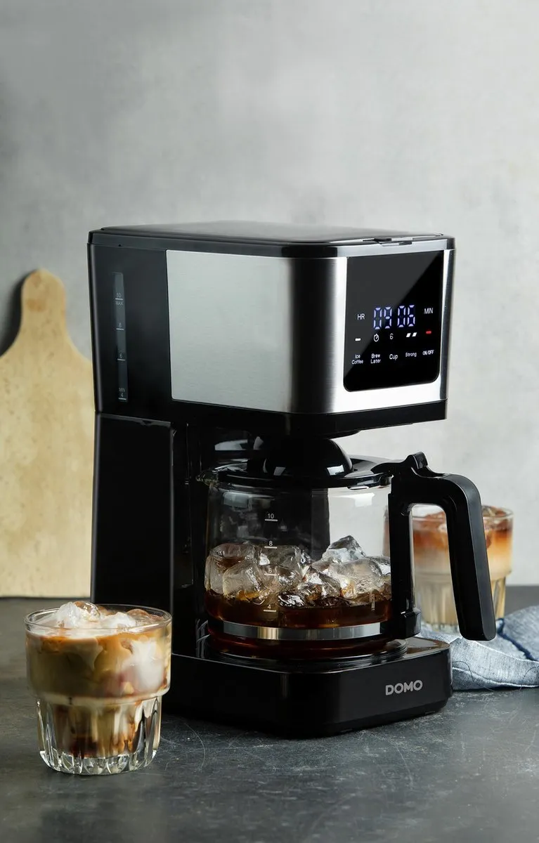 Domo DO733K Koffiezetapparaat 1.25L - 12 Kopjes - Zwart